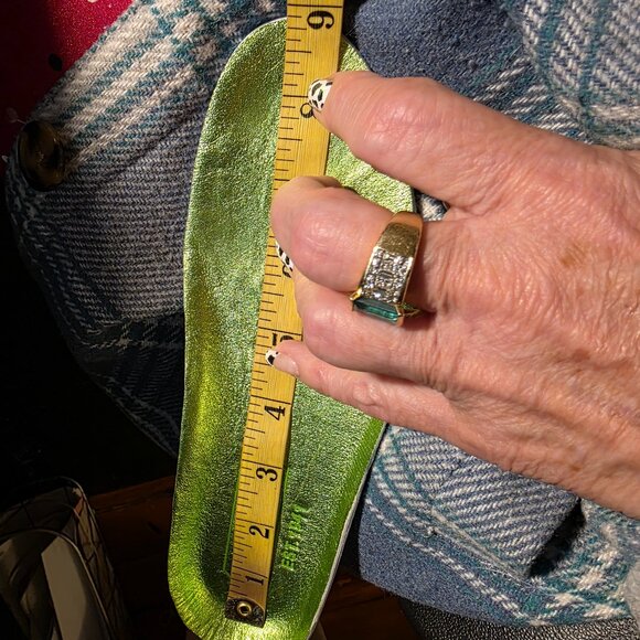 COACH LEATHERWARE (3.5 / 5.5-6   ) Lime Green Leather Lace Up Sneakers - Picture 15 of 16